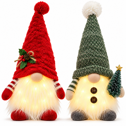 Set de 2 Pitici de Crăciun Luminoși